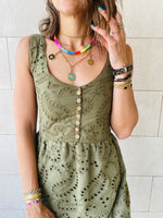 Olive Anglaise Playa Dress