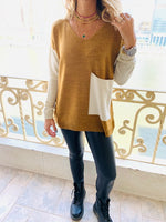 Camel Beige Pocket Sweater