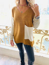 Camel Beige Pocket Sweater
