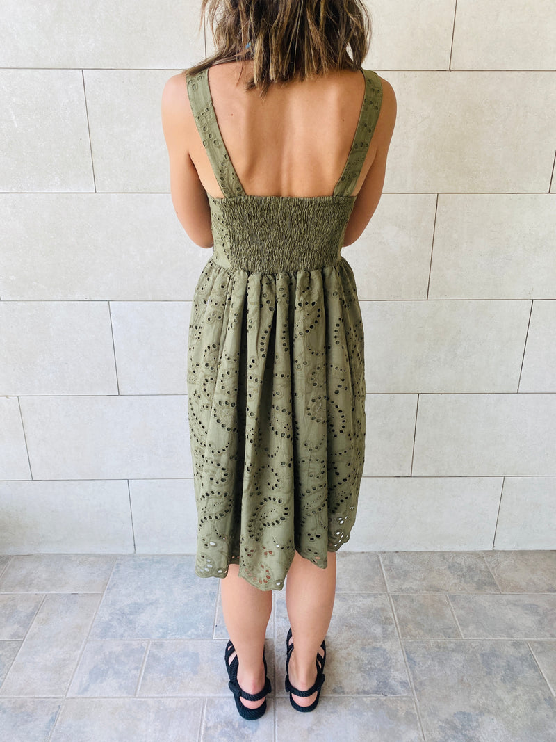 Olive Anglaise Playa Dress