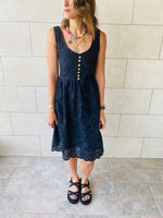 Black Anglaise Playa Dress