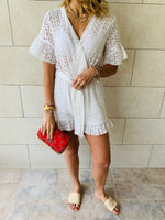 White Anglaise Playsuit