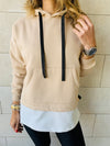 Beige Combined Hoodie