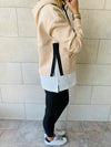 Beige Combined Hoodie