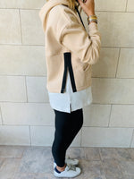 Beige Combined Hoodie