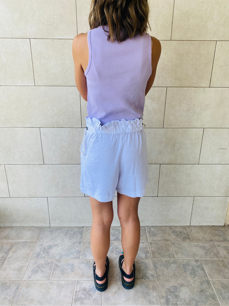White & Lilac & Grey Crop Set