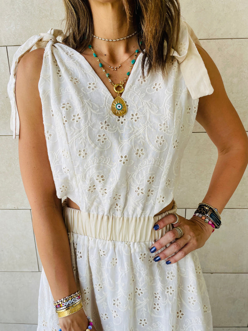 Beige Side Cut Out Dress