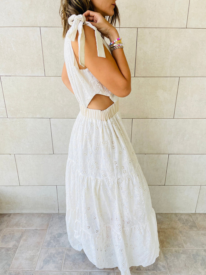 Beige Side Cut Out Dress