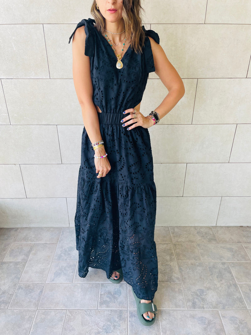 Black Side Cut Out Dress