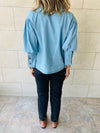 Blue Tucked In Denim Shirt