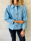 Blue Tucked In Denim Shirt