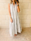 Grey Checkered Tiered Dress