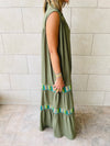 Olive Sleeveless Verona Dress