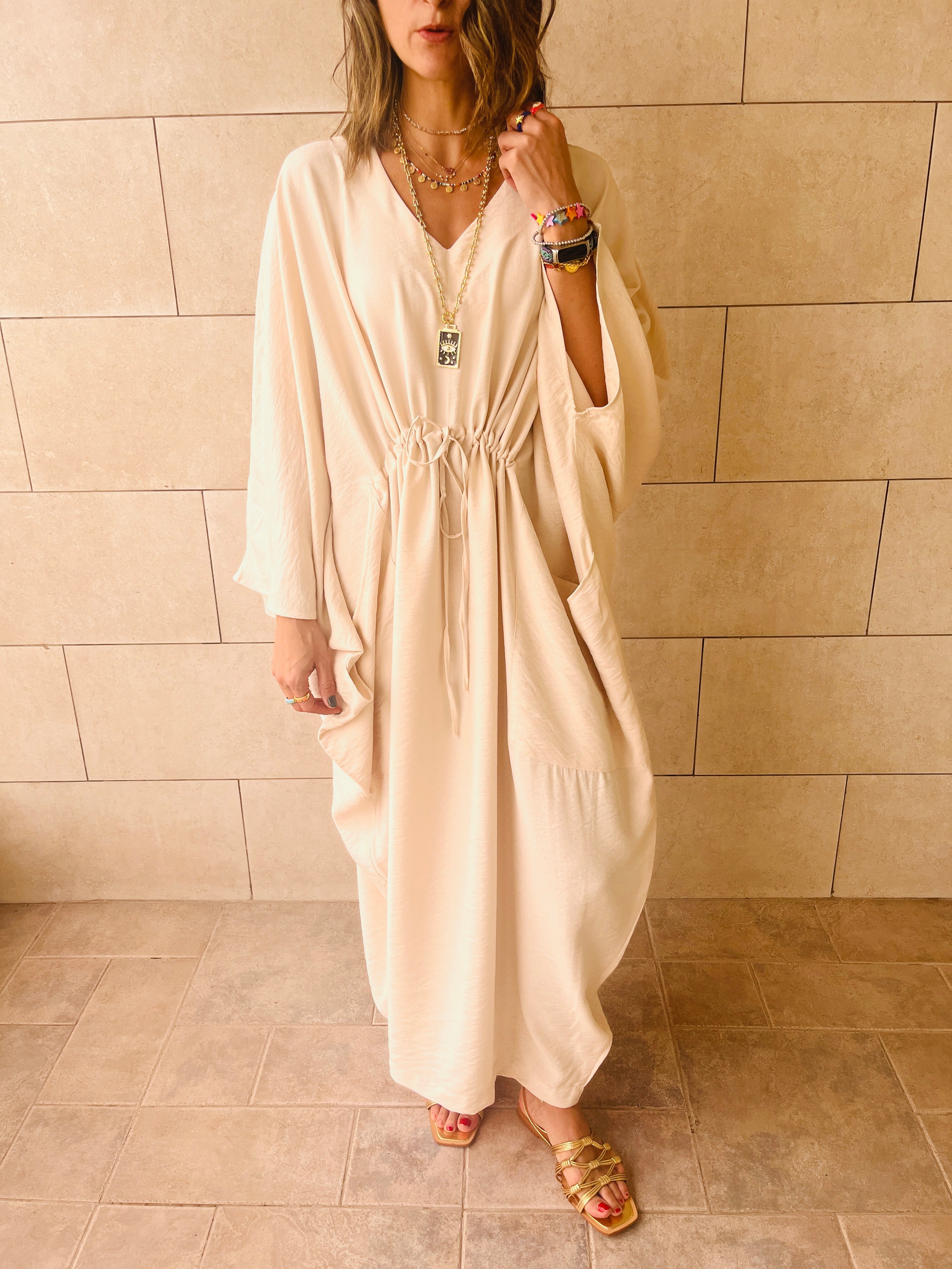 Beige Nubian Kaftan
