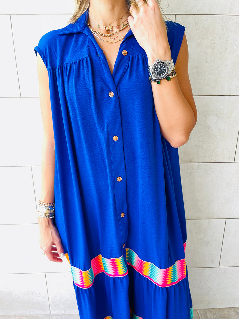 Blue Sleeveless Verona Dress