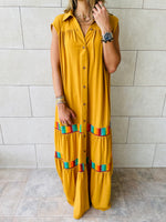 Mustard Sleeveless Verona Dress