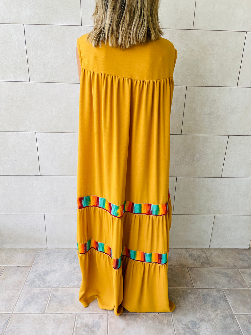 Mustard Sleeveless Verona Dress