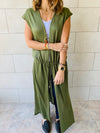 Olive Tie Vest