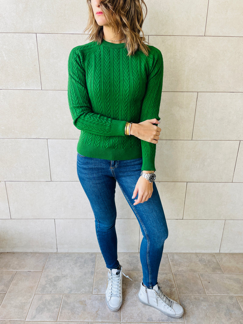 Green Basic Pullover