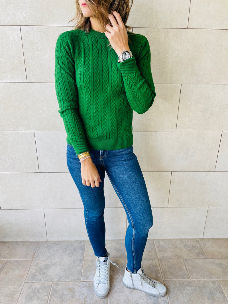 Green Basic Pullover