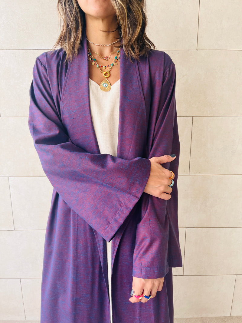 Purple Marrakech Linen Kimono