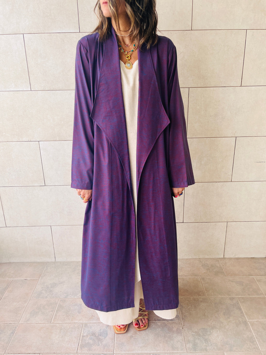 Purple Marrakech Linen Kimono