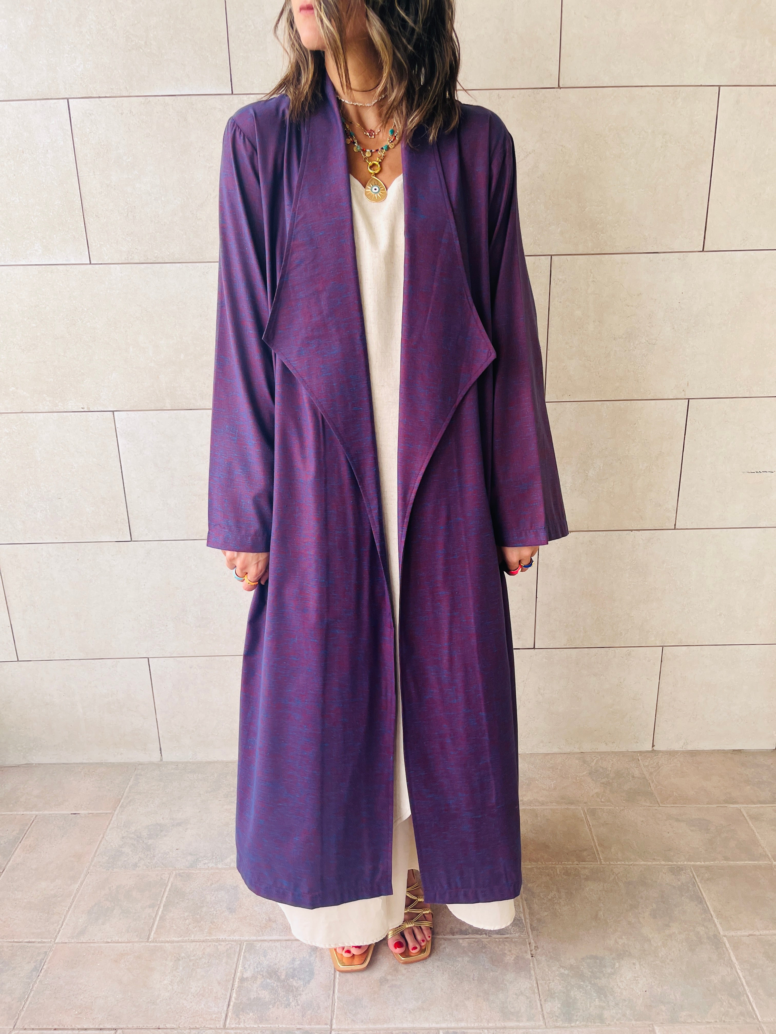Purple Marrakech Linen Kimono