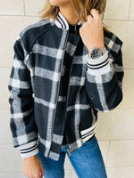 Plaid Bomber Jacket