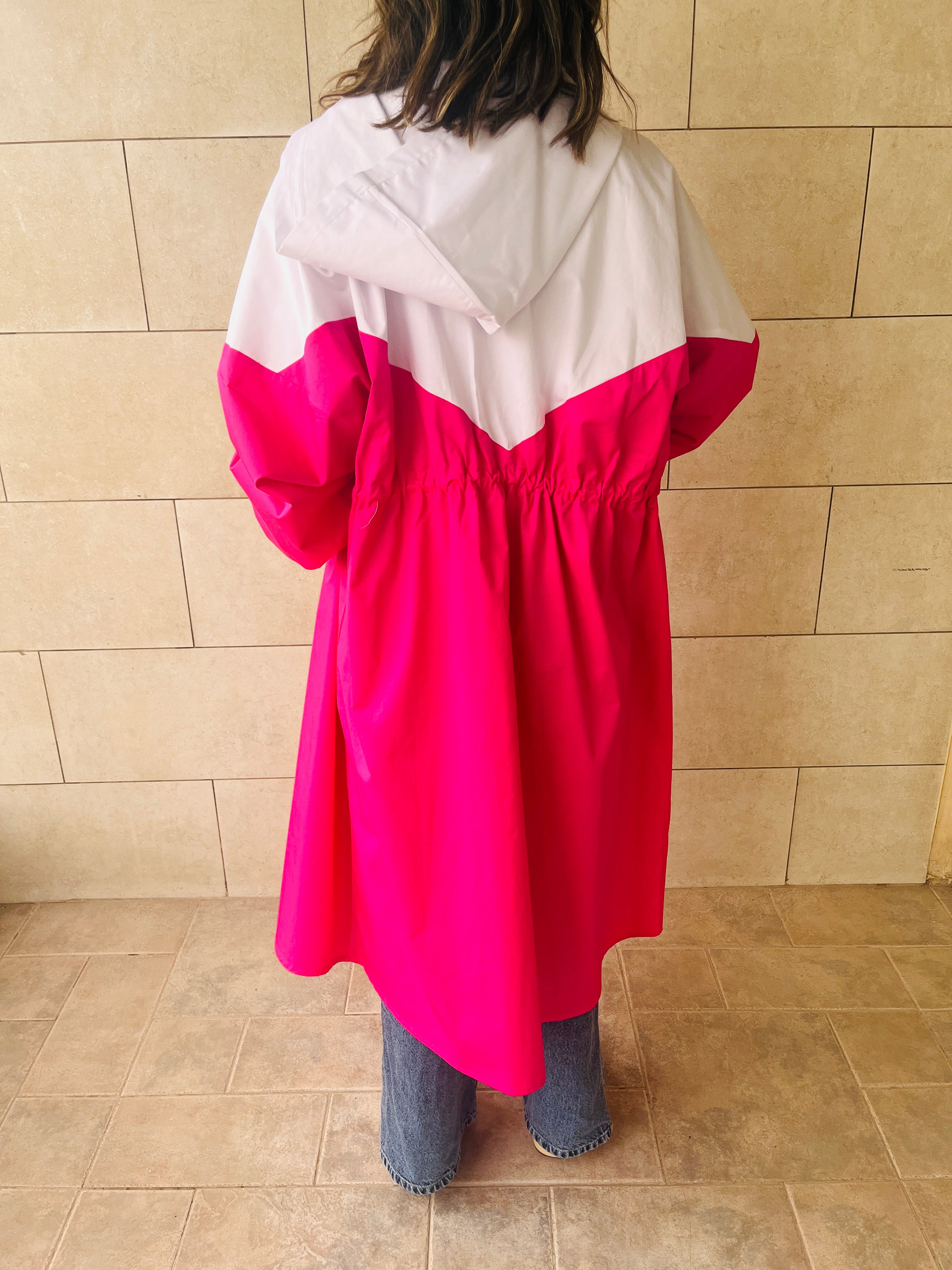 Fuchsia Looking Sporty Colorblock Overshirt