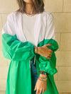 Green Looking Sporty Colorblock Overshirt