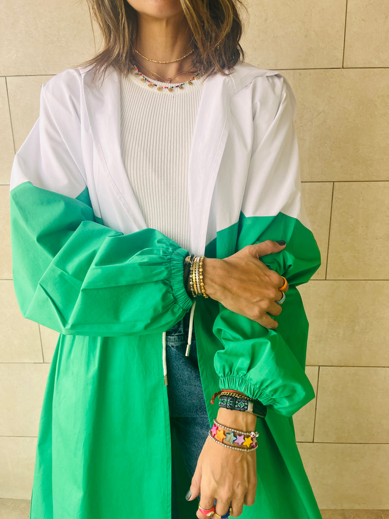 Green Looking Sporty Colorblock Overshirt