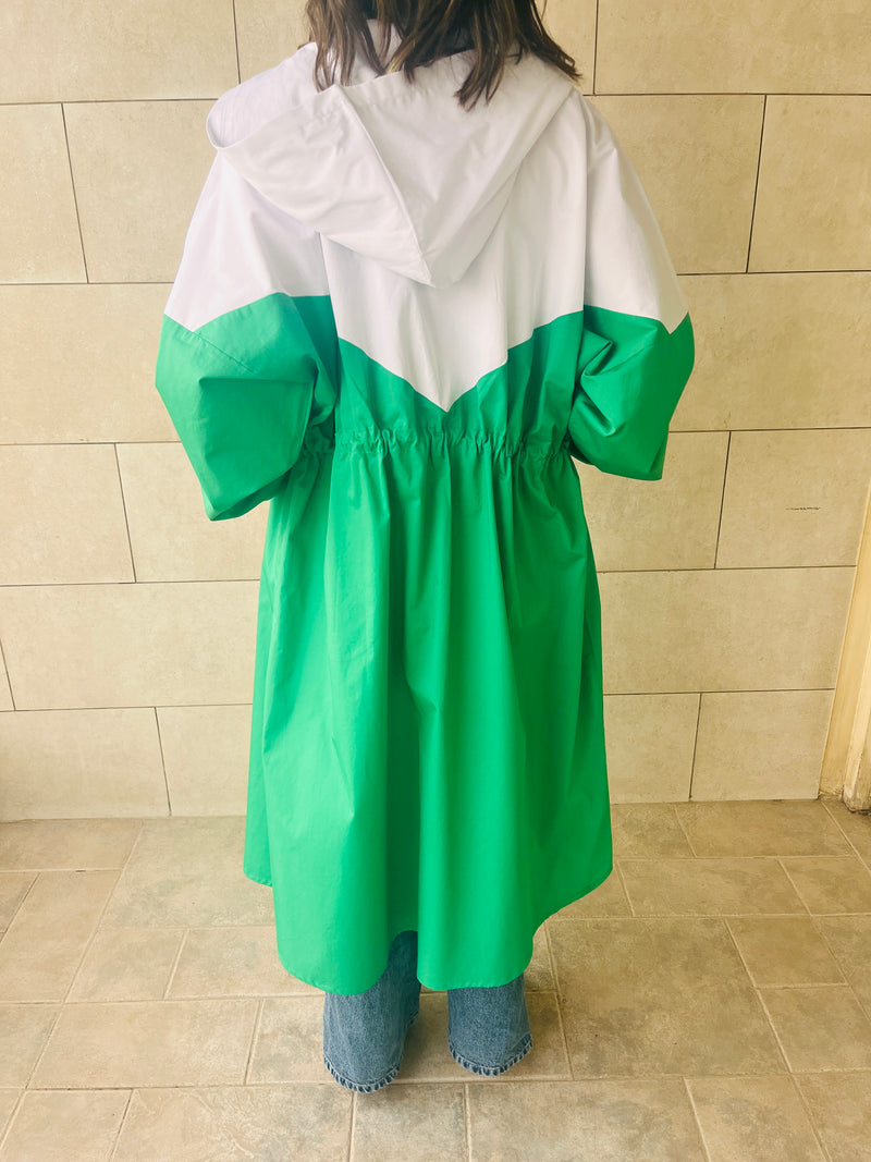 Green Looking Sporty Colorblock Overshirt