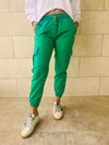 Green Low Waist Cargo Chinos