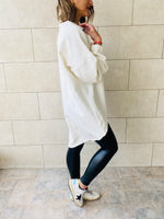 White High Low Layering Sweat Top