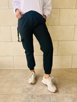 Black Low Waist Cargo Chinos