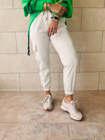 White Low Waist Cargo Chinos