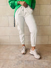 White Low Waist Cargo Chinos