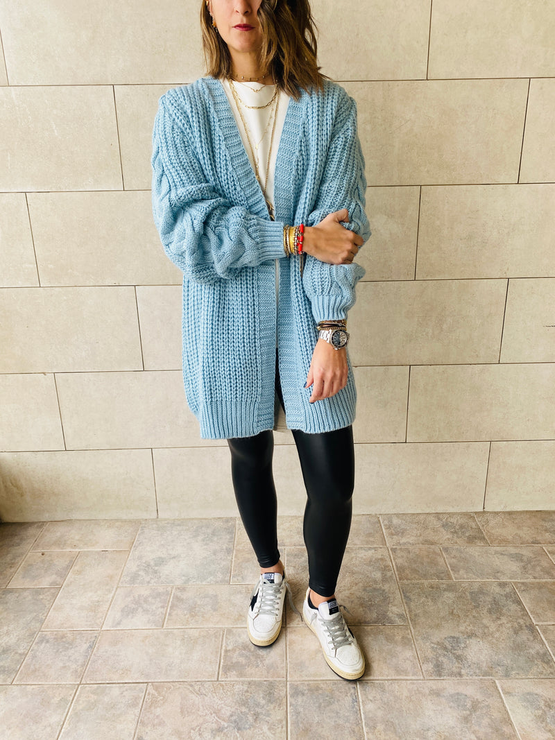 Baby Blue Braid Cardigan