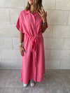 Watermelon Printed Shirt Dress