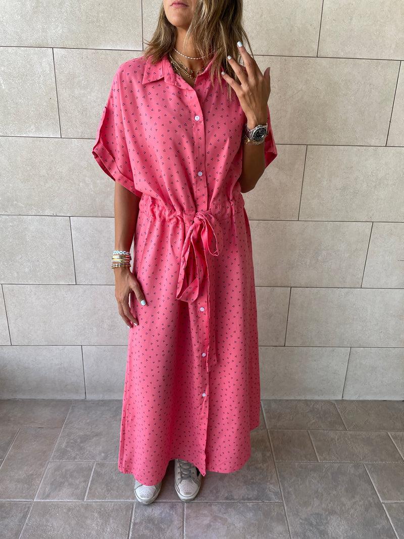 Watermelon Printed Shirt Dress