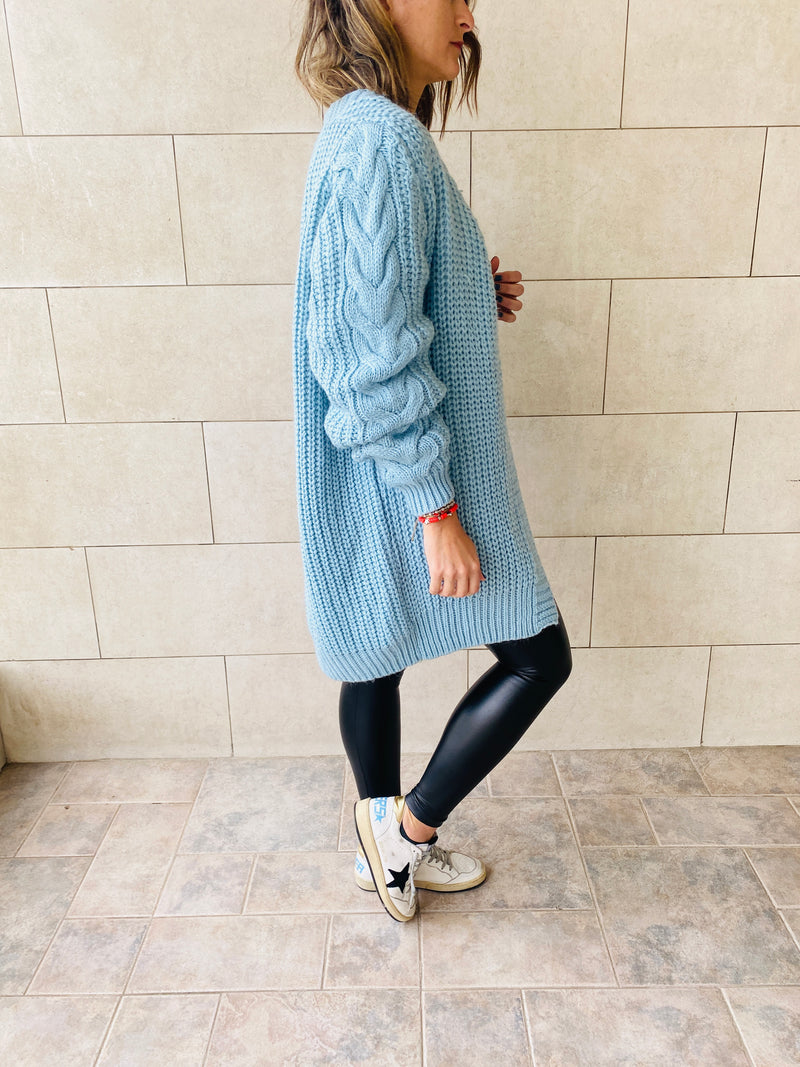 Baby Blue Braid Cardigan