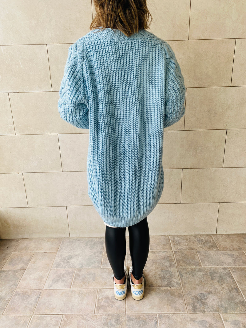 Baby Blue Braid Cardigan