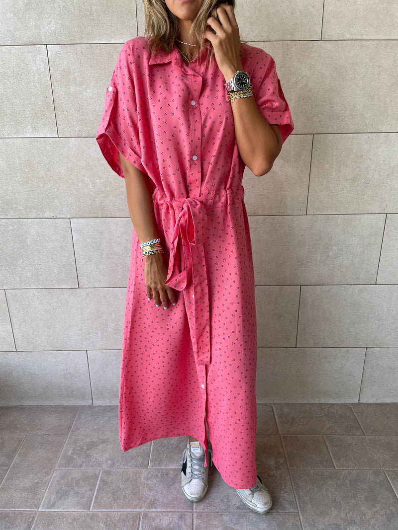 Watermelon Printed Shirt Dress