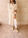 Beige Sunny Days Washed Linen Shirt