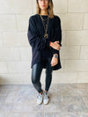 Black High Low Layering Sweat Top