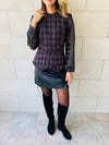 Burgundy Coco Tweed Top