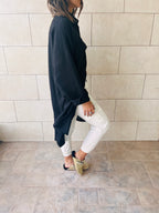 Black Sunny Days Washed Linen Shirt
