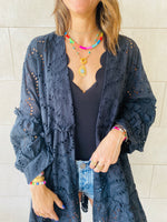 Black Anglaise Kimono