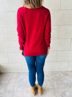 Burgundy Light Knit Pullover