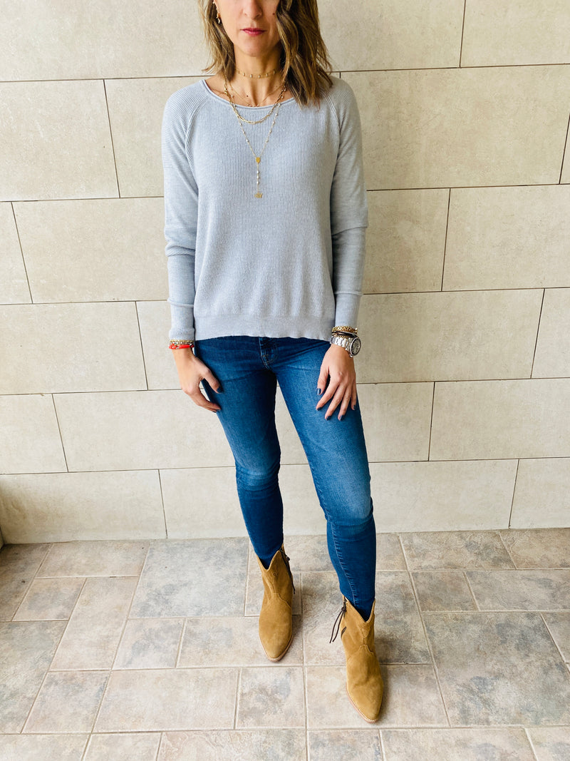 Grey Light Knit Pullover
